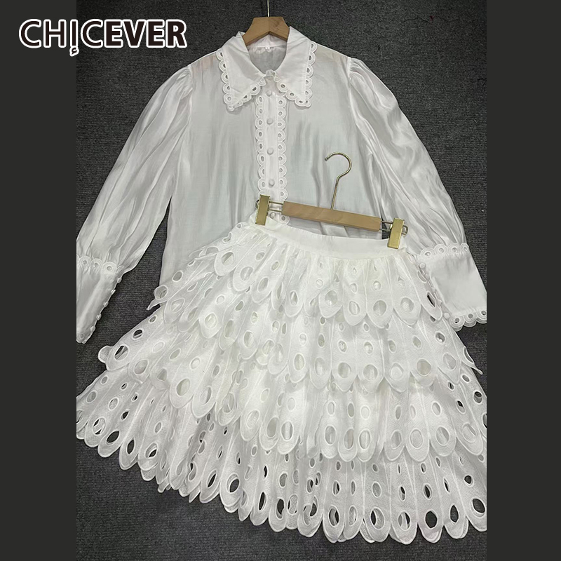 Winter Wear Clothes - CHICEVER Solid Hollow Out Rok Pak