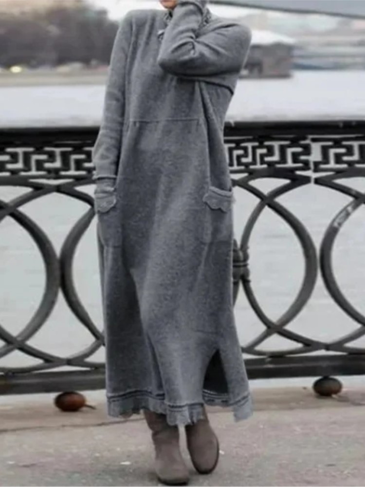 Winter Clothing Pinterest - 2024 Herfst Winter Nieuwe Lange Jurken