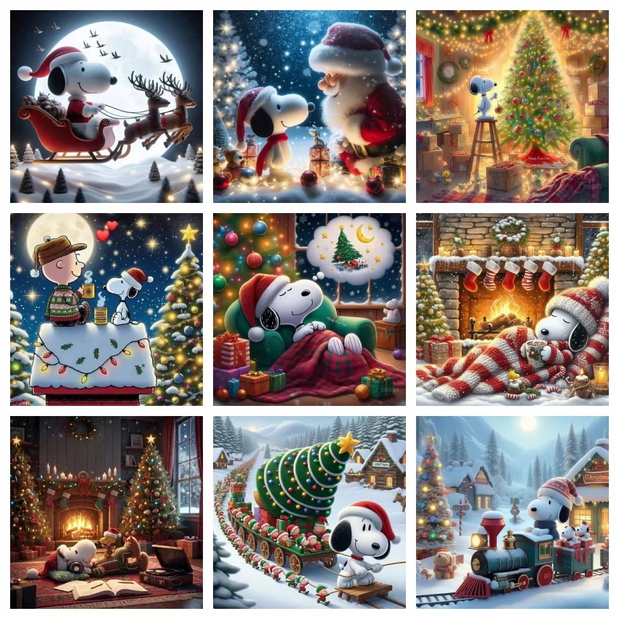 Winter Clothing Pinterest - 2026 Nieuwe Winter Kerst Snoopy Diamond