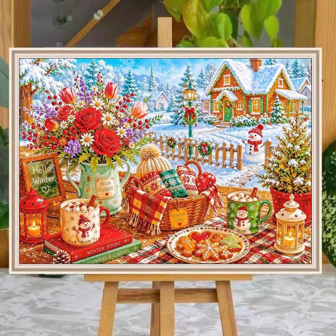 Winter Clothing Pinterest - 9CT 14ct Winter Gedrukte Kits Kruissteek