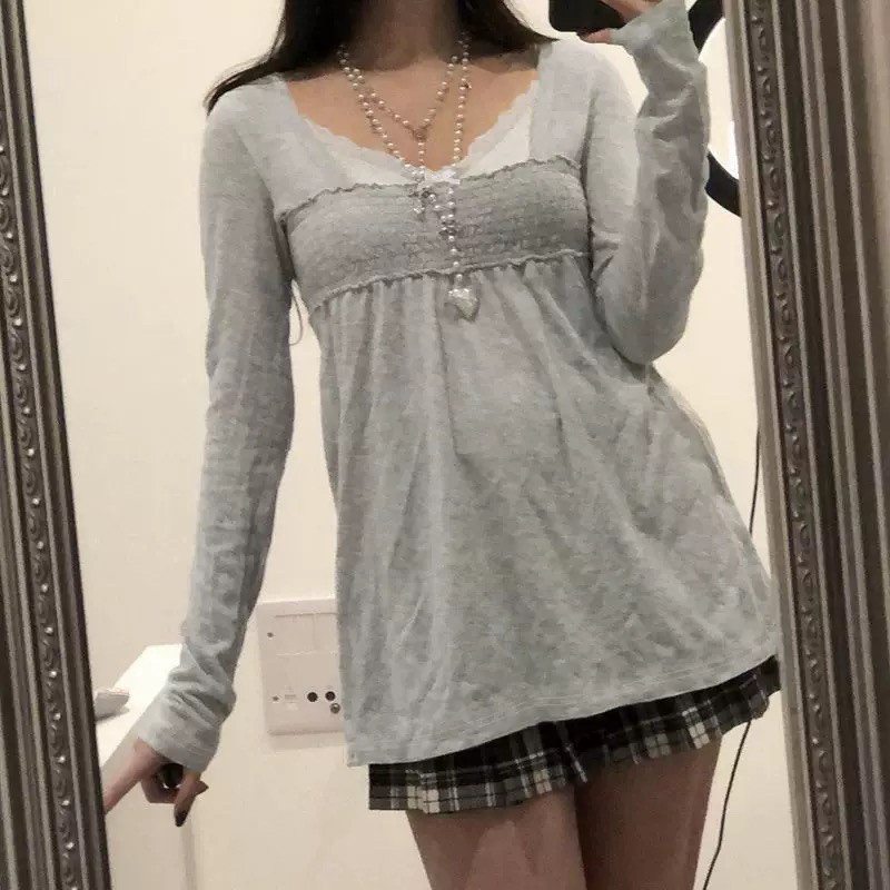 Amerikaanse retro dames T-shir - Winter Clothing Aesthetic recensie en prijs