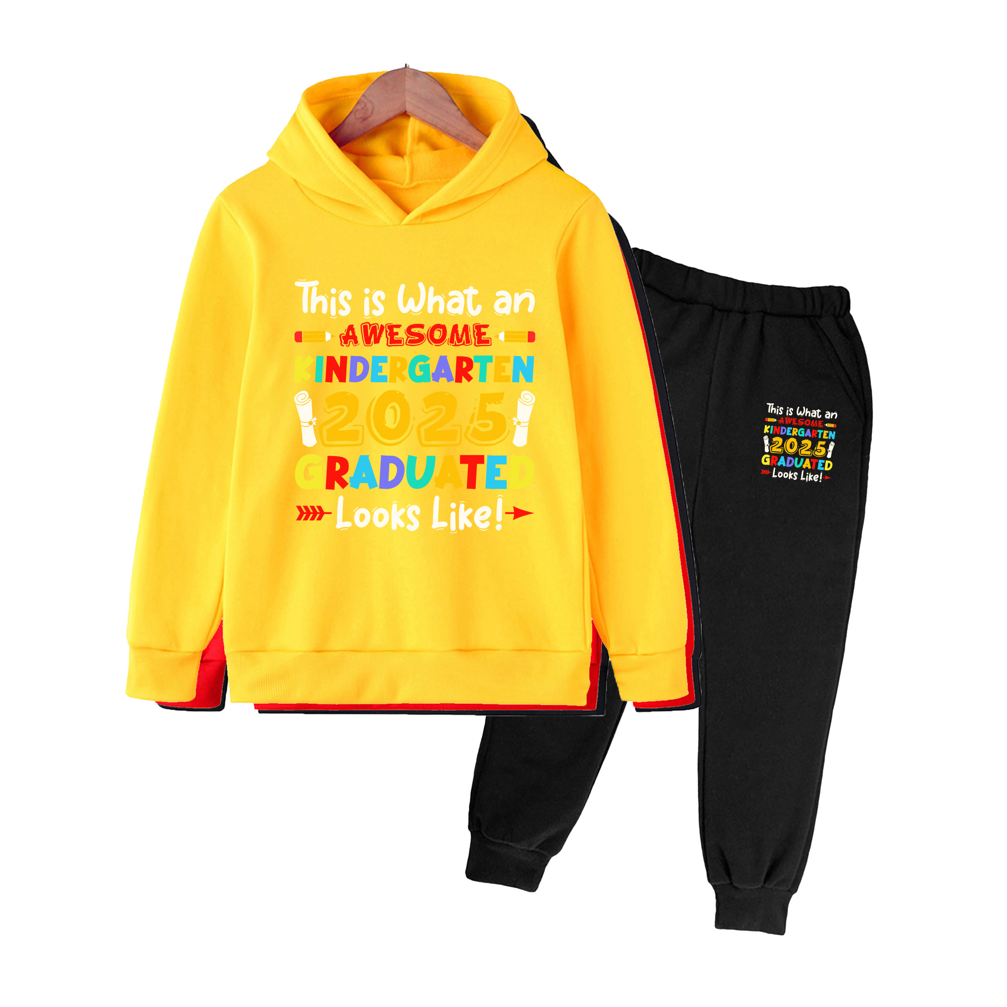 Kinderhoodie & Broek Set, Kleu - Winter Clothing Kindergarten recensie en prijs
